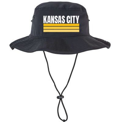 Cool Kc Kansas City Yellowwhite Striped Classic Kansas City Bucket Hat