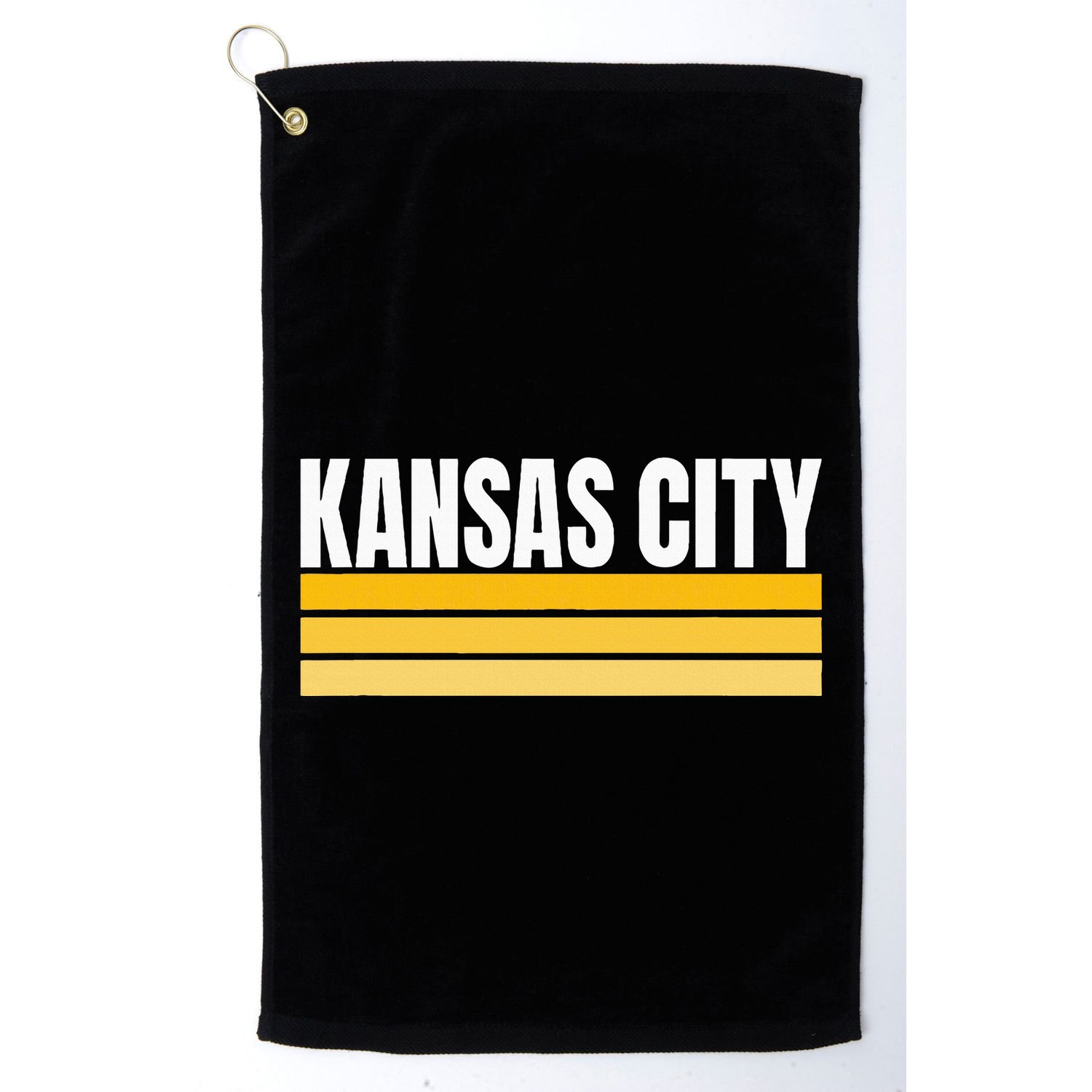 Cool Kc Kansas City Yellowwhite Striped Classic Kansas City Golf Towel