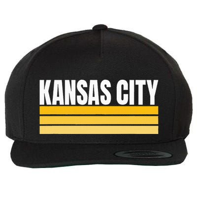 Cool Kc Kansas City Yellowwhite Striped Classic Kansas City Wool Snapback Cap