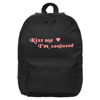 Cherry Kitten Kiss Me IM Confused Heart 16 in Basic Backpack