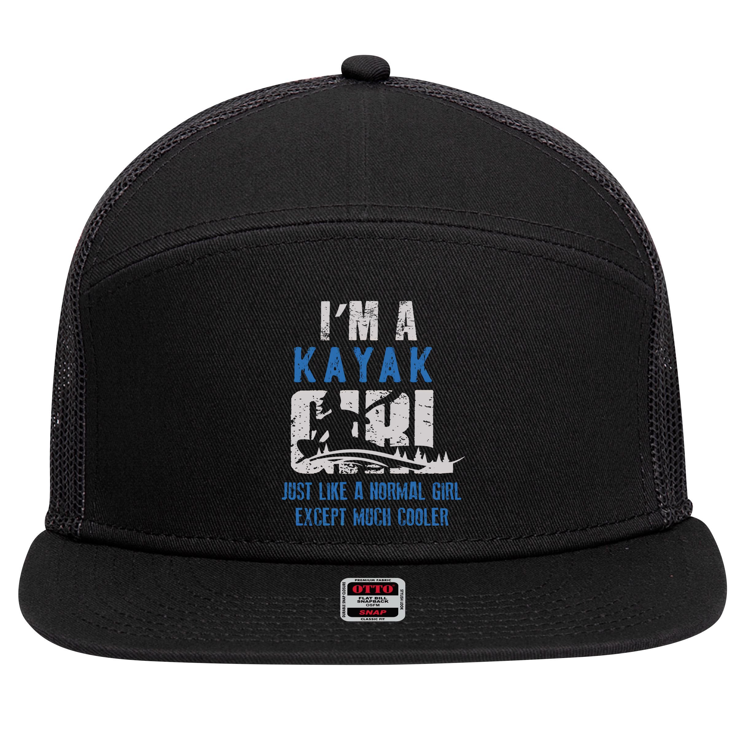Cool Kayak Kayaking Boating Yak Water Sports Lover Gift 7 Panel Mesh Trucker Snapback Hat