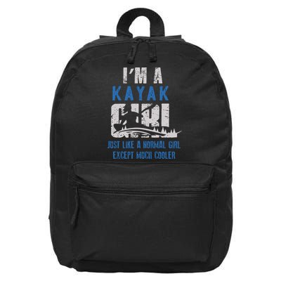 Cool Kayak Kayaking Boating Yak Water Sports Lover Gift 16 in Basic Backpack