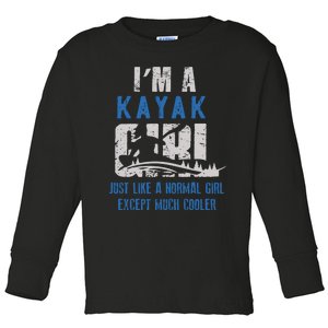 Cool Kayak Kayaking Boating Yak Water Sports Lover Gift Toddler Long Sleeve Shirt