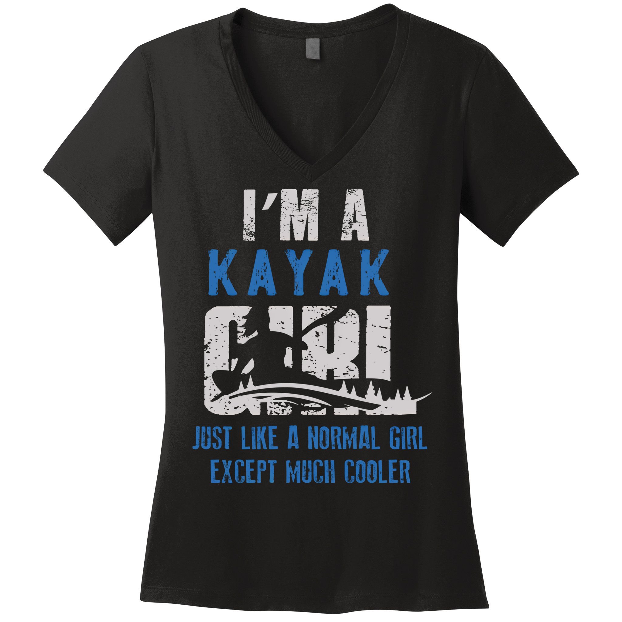 Cool Kayak Kayaking Boating Yak Water Sports Lover Gift Women's V-Neck T-Shirt