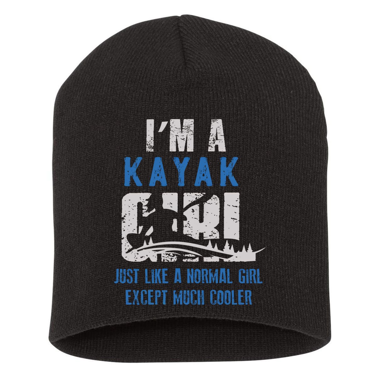 Cool Kayak Kayaking Boating Yak Water Sports Lover Gift Short Acrylic Beanie