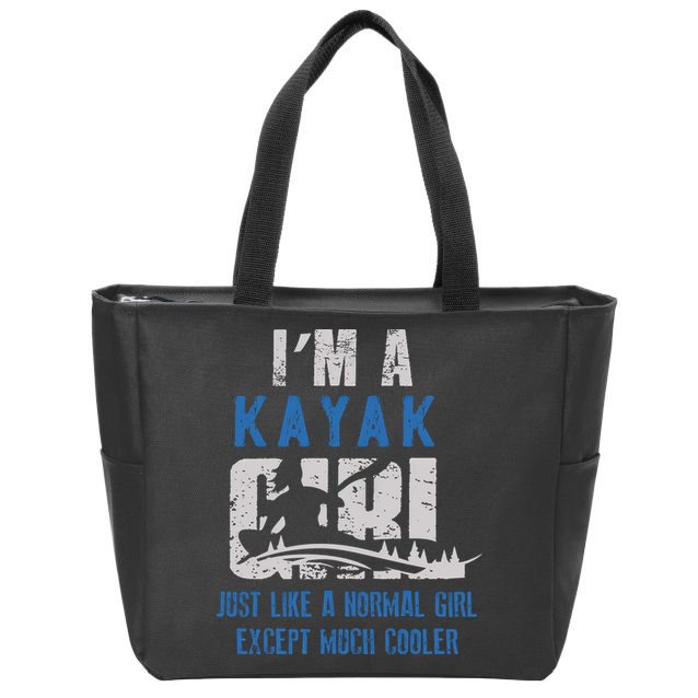 Cool Kayak Kayaking Boating Yak Water Sports Lover Gift Zip Tote Bag