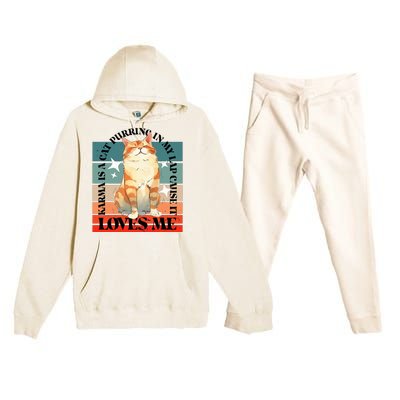 Cat Karma Loves Me Premium Hooded Sweatsuit Set