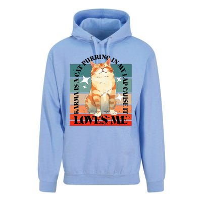 Cat Karma Loves Me Unisex Surf Hoodie