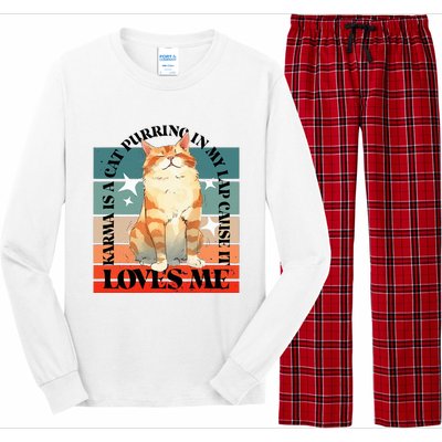 Cat Karma Loves Me Long Sleeve Pajama Set