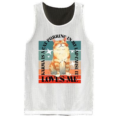 Cat Karma Loves Me Mesh Reversible Basketball Jersey Tank