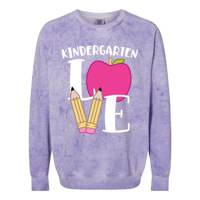 Cute Kindergarten Love Design For Kindergarten Teachers Cute Gift Colorblast Crewneck Sweatshirt