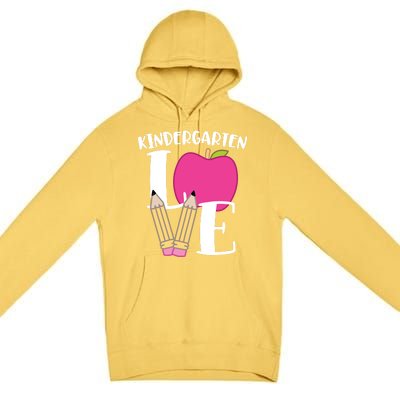 Cute Kindergarten Love Design For Kindergarten Teachers Cute Gift Premium Pullover Hoodie