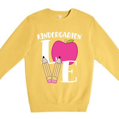 Cute Kindergarten Love Design For Kindergarten Teachers Cute Gift Premium Crewneck Sweatshirt