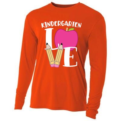 Cute Kindergarten Love Design For Kindergarten Teachers Cute Gift Cooling Performance Long Sleeve Crew