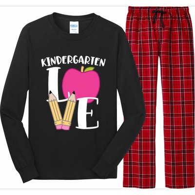 Cute Kindergarten Love Design For Kindergarten Teachers Cute Gift Long Sleeve Pajama Set