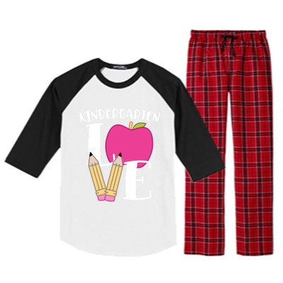 Cute Kindergarten Love Design For Kindergarten Teachers Cute Gift Raglan Sleeve Pajama Set