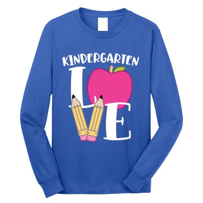 Cute Kindergarten Love Design For Kindergarten Teachers Cute Gift Long Sleeve Shirt