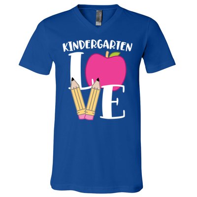 Cute Kindergarten Love Design For Kindergarten Teachers Cute Gift V-Neck T-Shirt