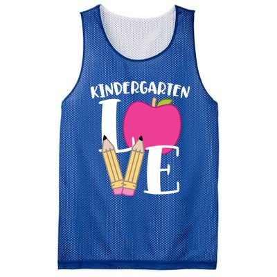 Cute Kindergarten Love Design For Kindergarten Teachers Cute Gift Mesh Reversible Basketball Jersey Tank