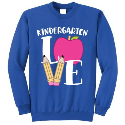 Cute Kindergarten Love Design For Kindergarten Teachers Cute Gift Tall Sweatshirt