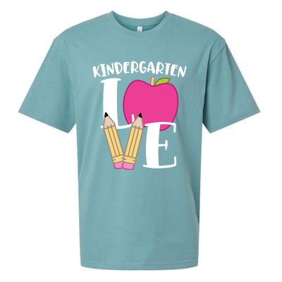 Cute Kindergarten Love Design For Kindergarten Teachers Cute Gift Sueded Cloud Jersey T-Shirt