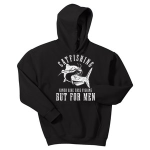 Catfishing Kinda Like Bass Fishing But Funny saying Kids Hoodie