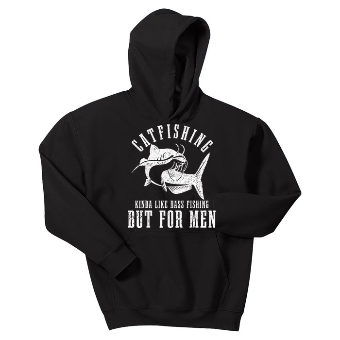 Catfishing Kinda Like Bass Fishing But Funny saying Kids Hoodie