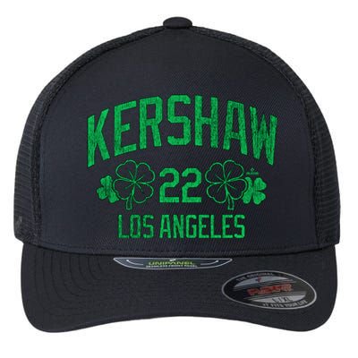 Clayton Kershaw Los Angeles Baseball St PatrickS Shamrock Meaningful Gift Flexfit Unipanel Trucker Cap