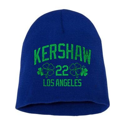 Clayton Kershaw Los Angeles Baseball St PatrickS Shamrock Meaningful Gift Short Acrylic Beanie