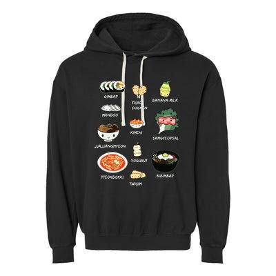 Cute Korean Lunch Shirts Bibimbap And More Garment-Dyed Fleece Hoodie