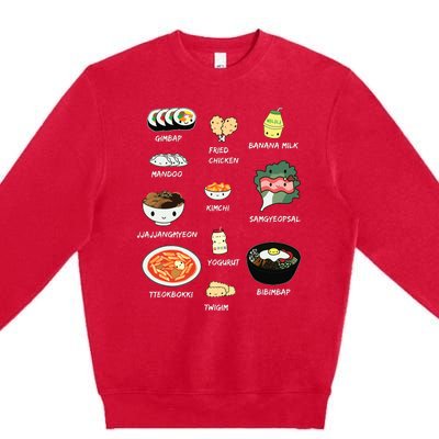 Cute Korean Lunch Shirts Bibimbap And More Premium Crewneck Sweatshirt