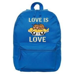 Cute Kawaii Love Is Love Spaghetti And Meatballs Foodie Gift 16 in Basic Backpack