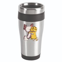 Cute Kawaii Leopard Gecko Hugging Axolotl Funny 16oz Travel Tumbler