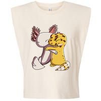 Cute Kawaii Leopard Gecko Hugging Axolotl Funny Garment-Dyed Women's Muscle Tee