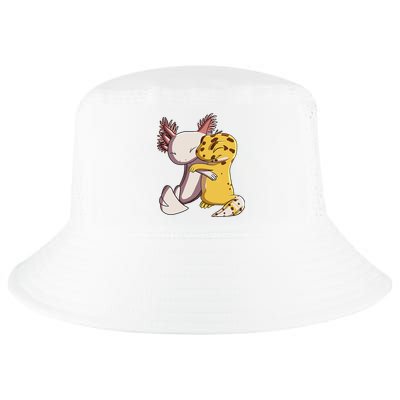 Cute Kawaii Leopard Gecko Hugging Axolotl Funny Cool Comfort Performance Bucket Hat
