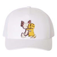 Cute Kawaii Leopard Gecko Hugging Axolotl Funny Yupoong Adult 5-Panel Trucker Hat