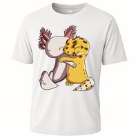 Cute Kawaii Leopard Gecko Hugging Axolotl Funny Performance Shirt