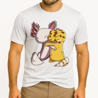 Cute Kawaii Leopard Gecko Hugging Axolotl Funny Performance Shirt