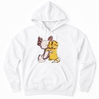 Cute Kawaii Leopard Gecko Hugging Axolotl Funny Hoodie