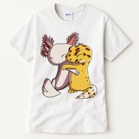 Cute Kawaii Leopard Gecko Hugging Axolotl Funny Tall T-Shirt