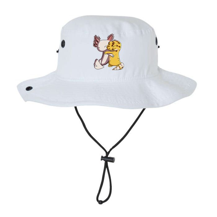 Cute Kawaii Leopard Gecko Hugging Axolotl Funny Bucket Hat