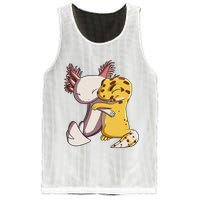 Cute Kawaii Leopard Gecko Hugging Axolotl Funny Mesh Reversible Basketball Jersey Tank