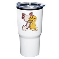 Cute Kawaii Leopard Gecko Hugging Axolotl Funny Tumbler