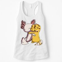 Cute Kawaii Leopard Gecko Hugging Axolotl Funny Womens Tank Top