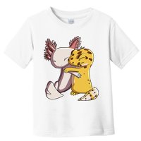 Cute Kawaii Leopard Gecko Hugging Axolotl Funny Toddler T-Shirt