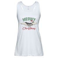 Christmas Kitty Lover Xmas Funny Santa Cat Meowy Ladies Essential Flowy Tank