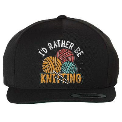 Crocheter Knitting Lover Knitter Crocheting Yarn Knitting Cool Gift Wool Snapback Cap