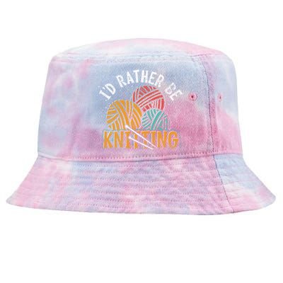 Crocheter Knitting Lover Knitter Crocheting Yarn Knitting Cool Gift Tie-Dyed Bucket Hat