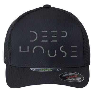 Deep House music art - minimalist design for DJ, raver EDM  Flexfit Unipanel Trucker Cap