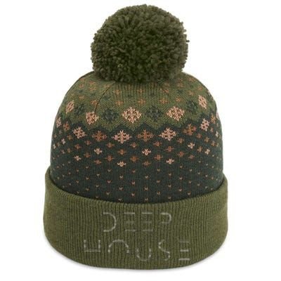 Deep House music art - minimalist design for DJ, raver EDM  The Baniff Cuffed Pom Beanie